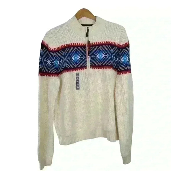 Holiday Mock Neck Long Sleeve Knit Pullover Sweate Sz XXL - Picture 2 of 8